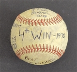 Bert Blyleven Rookie Year 4th Career Win July 23, 1970 Twins vs Tigers Complete Game Used Final Out Stat Baseball w/Blyleven Signed Letter of Provenance