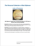 Bert Blyleven Rookie Year 7th Career Win August 16, 1970 Twins vs Red Sox Game Used Stat Baseball w/Blyleven Signed Letter of Provenance