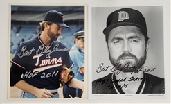 Bert Blyleven Lot of (2) Rod Carew Minnesota Twins Coke Bottles and (2) Signed Twins Photos w/Blyleven Signed Letter of Provenance