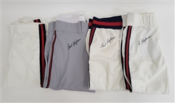 Bert Blyleven Lot of (4) Minnesota Twins and California Angels Used Pants Signed w/Blyleven Signed Letter of Provenance