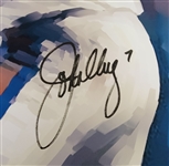 John Elway Autographed Denver Broncos Jiang 27x32 Canvas Beckett