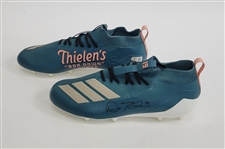 Adam Thielen Autographed Custom Adidas Bar Down Lounge Cleats Beckett