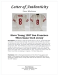 Steve Young 1987 San Francisco 49ers Game Used Jersey w/ Dave Miedema LOA