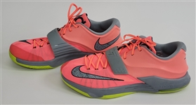 Kevin Durant 2014 Game Issued Nike KD7 35,000 Degrees Basketball Shoes