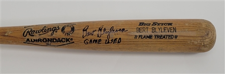 Bert Blyleven 1983 Cleveland Indians Game Used & Autographed Bat PSA/DNA GU 7 w/Bert Blyleven Letter of Provenance