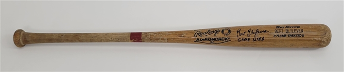 Bert Blyleven 1983 Cleveland Indians Game Used & Autographed Bat PSA/DNA GU 7 w/Bert Blyleven Letter of Provenance