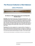 Bert Blyleven 1983 Cleveland Indians Game Used & Autographed Bat PSA/DNA GU 7 w/Bert Blyleven Letter of Provenance