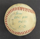 Bert Blyleven 1st Win of the 1980 Season His Last With Pittsburgh Pirates Game Used Complete Game Shutout Final Out Baseball w/Blyleven Signed Letter of Provenance