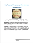 Bert Blyleven 1st Win of the 1980 Season His Last With Pittsburgh Pirates Game Used Complete Game Shutout Final Out Baseball w/Blyleven Signed Letter of Provenance