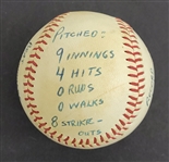 Bert Blyleven 1st Win as a Cleveland Indian April 18, 1981 vs Brewers Complete Game Shutout Game Used Final Out Stat Baseball w/Blyleven Signed Letter of Provenance