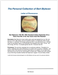 Bert Blyleven 19th Win 1984 Cleveland Indians September 30 vs Twins Final Win of the Year Game Used Stat Baseball w/Blyleven Signed Letter of Provenance