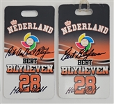 Bert Blyleven Lot of (5) Team Netherlands World Baseball Classic Bag Tags Signed w/Blyleven Signed Letter of Provenance