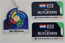 Bert Blyleven Lot of (5) Team Netherlands World Baseball Classic Bag Tags Signed w/Blyleven Signed Letter of Provenance