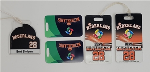 Bert Blyleven Lot of (5) Team Netherlands World Baseball Classic Bag Tags Signed w/Blyleven Signed Letter of Provenance