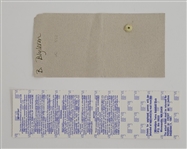 Bert Blyleven 1987 World Series Game 2 Signed Full Ticket Mint with Signed Players Parking Pass to Game 7 w/Blyleven Signed Letter of Provenance