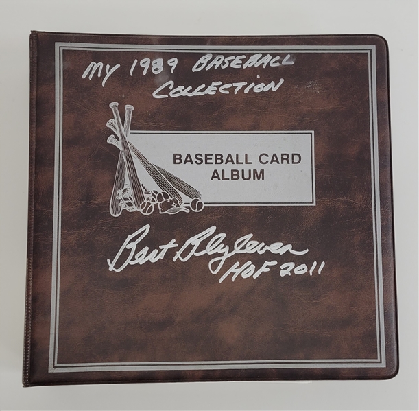 Bert Blyleven Signed 1989 Upper Deck Baseball Card Set in Album Ken Griffey Jr Rookie Card w/Blyleven Signed Letter of Provenance