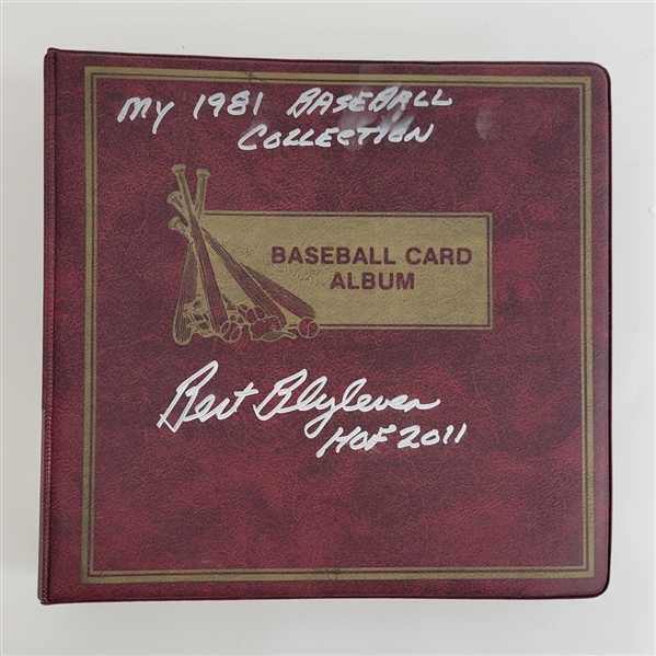 Bert Blyleven 1981 Baseball Card Album Signed w/Blyleven Signed Letter of Provenance