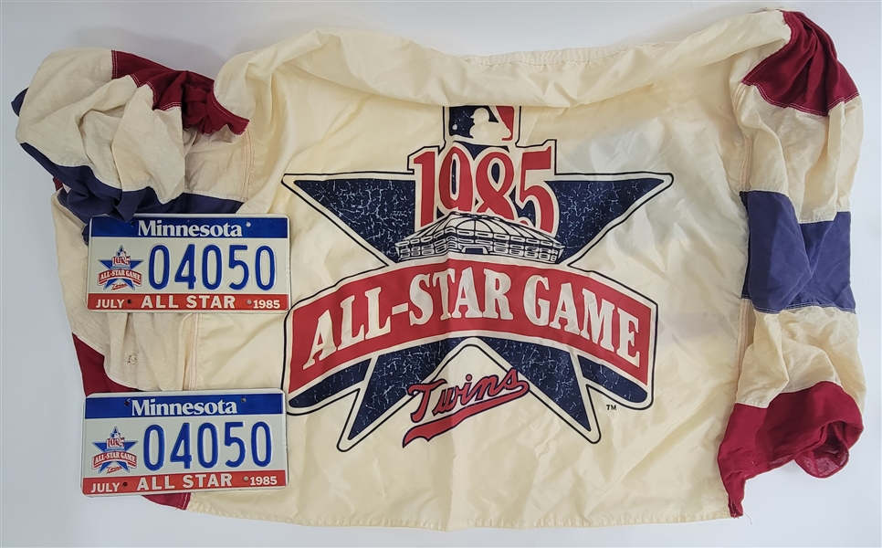 1985 MLB All-Star Game Banner & License Plates