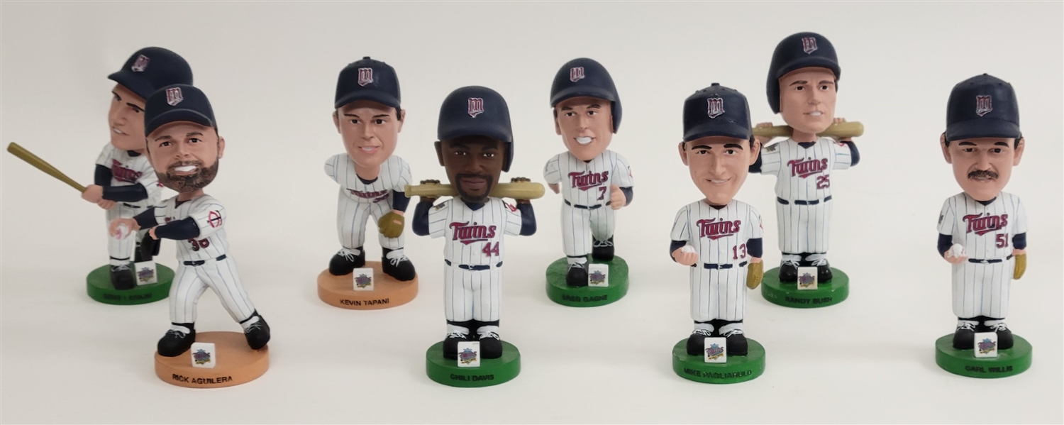 Lot of (8) 1991 Minnesota Twins World Series Champions Bobbleheads