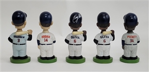 Lot of 5 Minnesota Twins Original Bobbleheads w/ Oliva Autograph