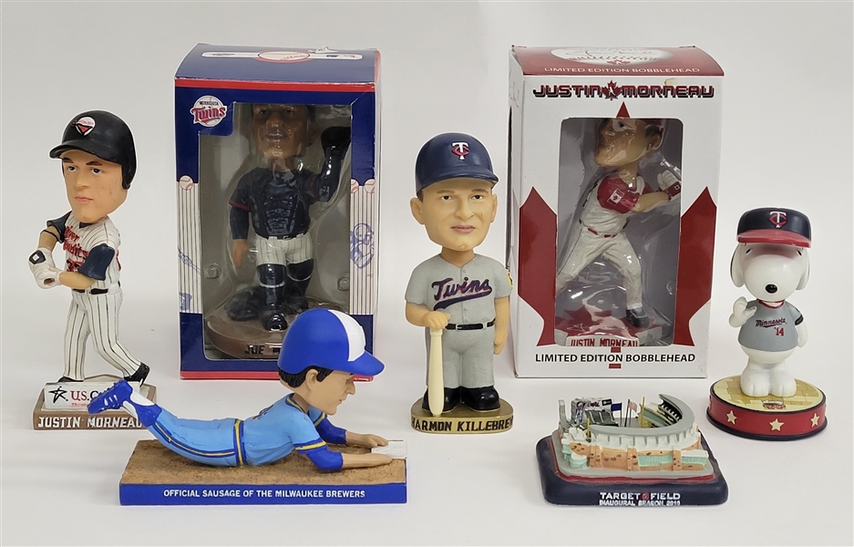 Collection of Minnesota Twins Bobbleheads w/ Rare Killebrew