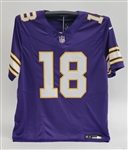 Justin Jefferson Autographed & Inscribed Minnesota Vikings Throwback Jersey Beckett
