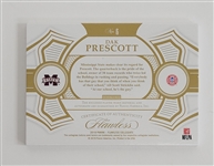 Dak Prescott Autographed 2019 Panini Flawless Collegiate Patch Card LE #3/5