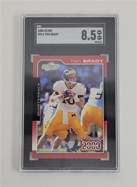 Tom Brady 2000 Score #316 Rookie Card SGC 8.5