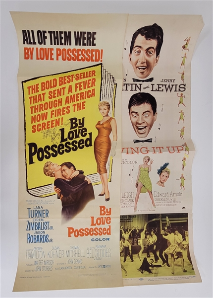 Lot of 2 "Living It Up" & "By Love Possessed" Vintage Movie Posters