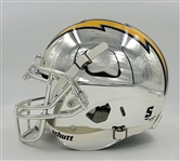 LaDanian Tomlinson Autographed San Diego Chargers Full Size Schutt Authentic Chrome Helmet JSA