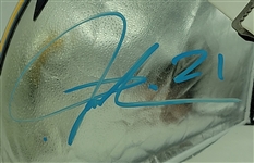 LaDanian Tomlinson Autographed San Diego Chargers Full Size Schutt Authentic Chrome Helmet JSA