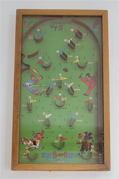 Vintage "Poosh-M-Up Big 5" Baseball Game