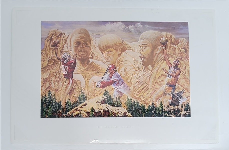 "The All-Time Leaders" Mounted 27x40 Commemorative Print