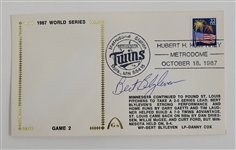 Bert Blyleven Lot of (10) 1987 Minnesota Twins Signed World Series Cachets Hand Cancelled w/Blyleven Signed Letter of Provenance