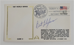 Bert Blyleven Lot of (10) 1987 Minnesota Twins Signed World Series Cachets Hand Cancelled w/Blyleven Signed Letter of Provenance