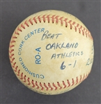 Bert Blyleven 200th Major League Win June 14, 1985 Cleveland Indians Game Used Final Out Stat Baseball w/Blyleven Signed Letter of Provenance