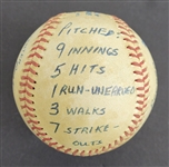 Bert Blyleven 200th Major League Win June 14, 1985 Cleveland Indians Game Used Final Out Stat Baseball w/Blyleven Signed Letter of Provenance