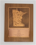 Sam Mele Autographed 1966 Minnesota State Bronze Plaque From Knights of Columbus