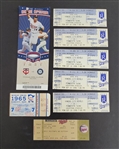 Minnesota Twins Ticket Lot w/ 1965 World Series Game 7