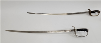 Lot of 2 Replica Officer Swords