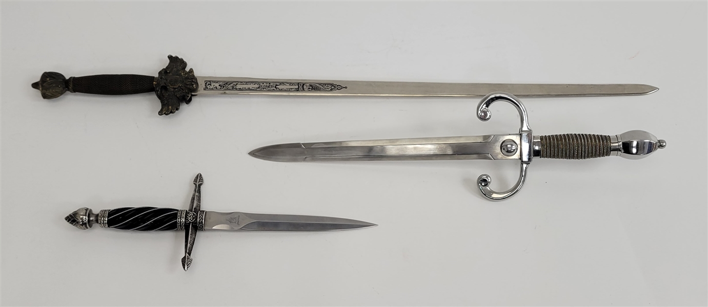 Lot of 3 Replica Swords & Daggers