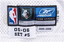 Kevin Garnett 2005-06 Timberwolves Game Used Jersey Worn on April 2nd 2006 vs. Golden State Warriors w/Timberwolves LOA