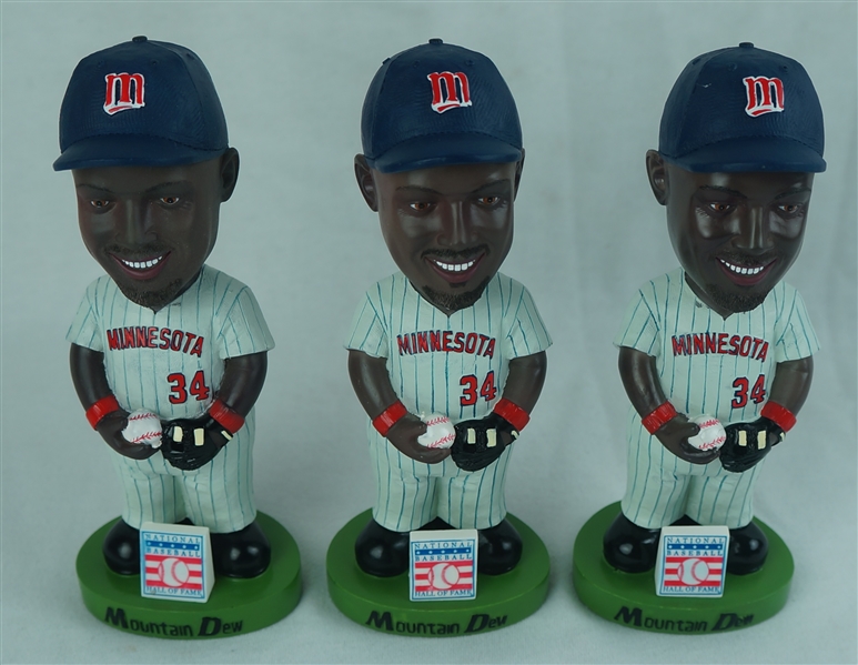 Kirby Puckett Lot of 3 Hall of Fame Bobbleheads Made by Alexander Global