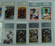 Baseball, Football & Basketball Graded Card Collection w/Frank Thomas 1990 Rookie PSA
