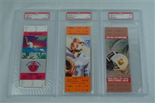 Hall of Fame Bowl Lot of 3 PSA Graded Tickets