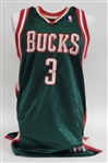 Brandon Jennings 2009-10 Milwaukee Bucks Game Used Rookie Jersey w/ Dave Miedema LOA