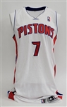 Brandon Jennings 2013-14 Detroit Pistons Game Used Jersey w/ Dave Miedema LOA