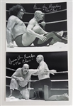 Lot of 2 Baron Von Raschke Autographed & Inscribed 8x10 Wrestling Photos JSA