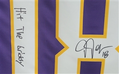 Justin Jefferson Autographed & Inscribed Minnesota Vikings Throwback Jersey Beckett