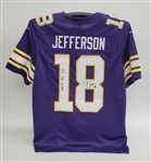 Justin Jefferson Autographed & Inscribed Minnesota Vikings Throwback Jersey Beckett